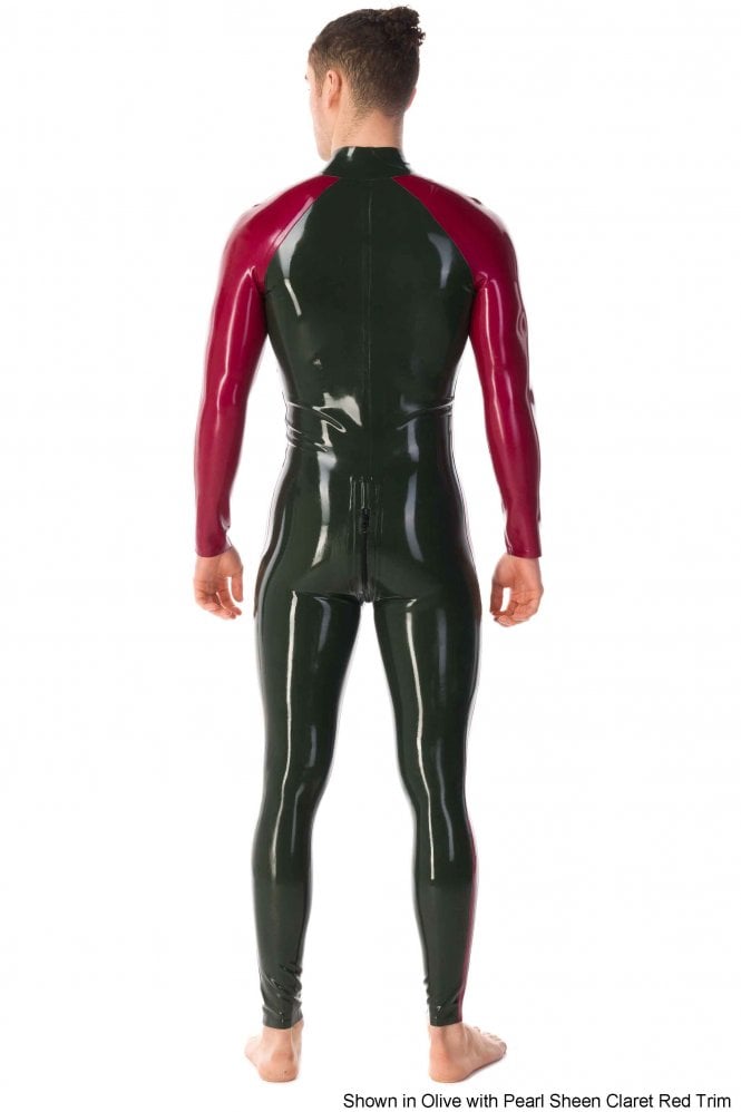 Stylish Sydney Latex Rubber Catsuit with two way zip.